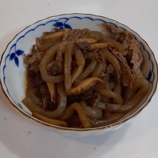 主人も大好き♪牛肉こんにゃくの炒めもの(*^^*)